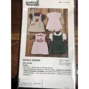 Toddler Buckle Jumpsuit Pattern by Creative Keepsakes Size 1,2,3,4